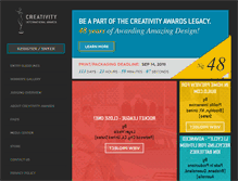 Tablet Screenshot of creativityawards.com